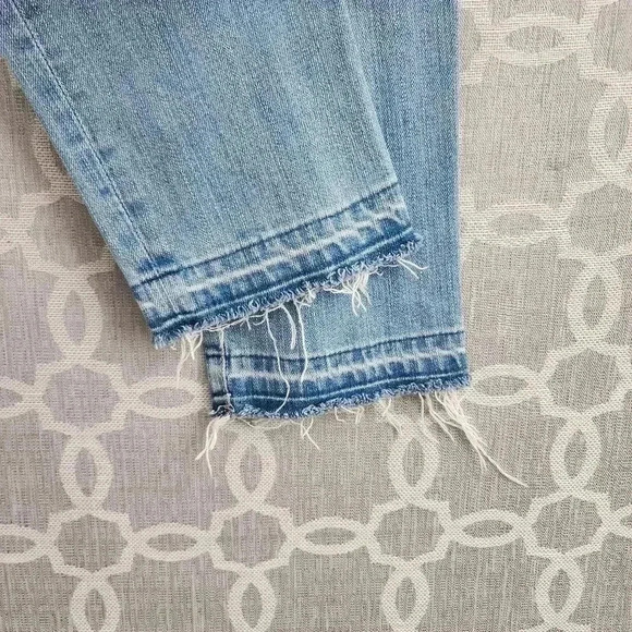 Ag Adriano Goldschmied The Ankle Slit Cigarette Distressed Raw hem Jeans 28 - Picture 4 of 9
